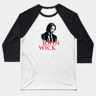 John Wick Retro Face Baseball T-Shirt